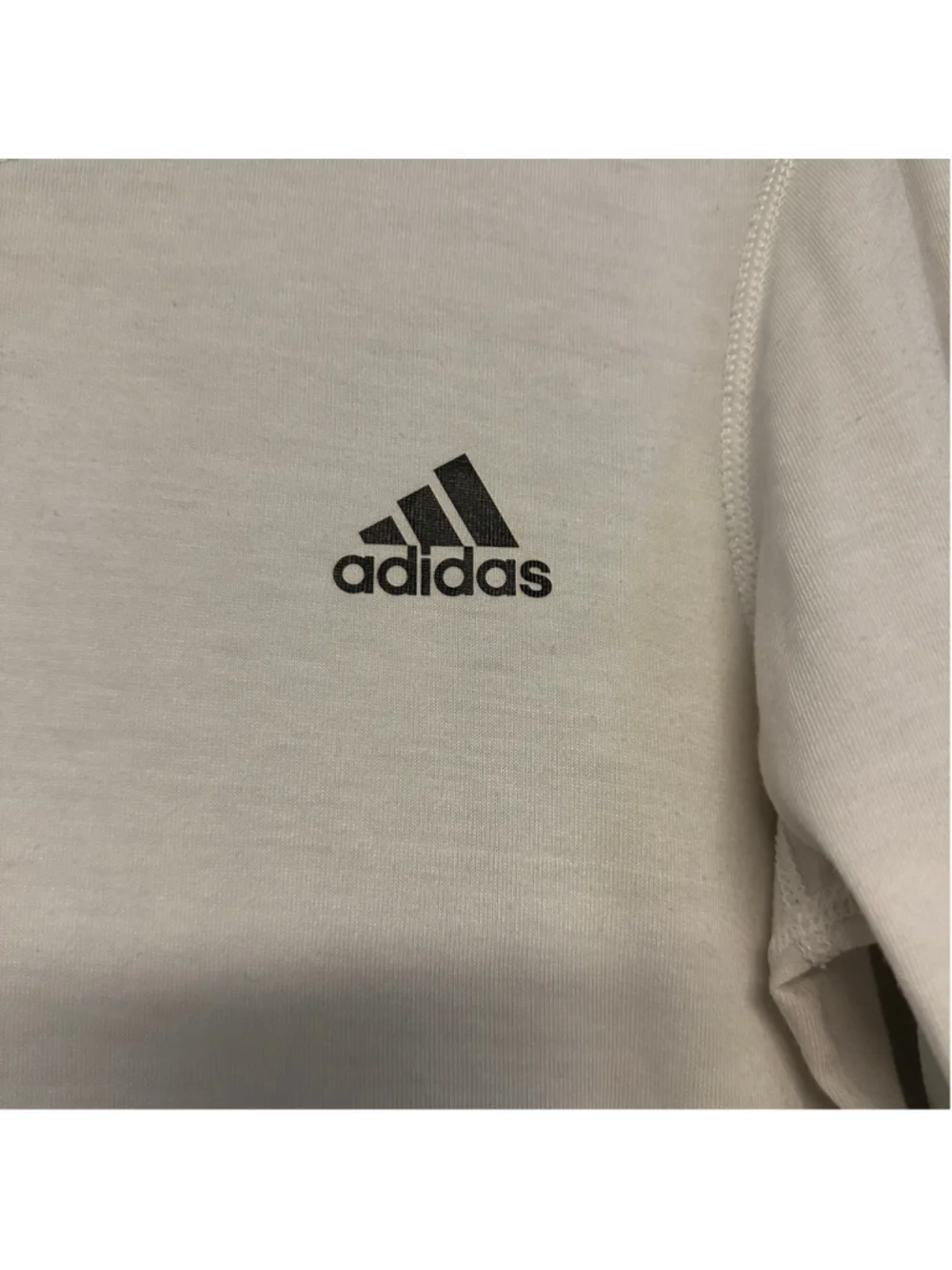 Adidas Climalite Long Sleeve Tee White Black Mens Size Small